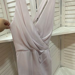 BCBGeneration pale lavender dress, straps twist in back with half back zip